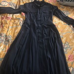 Alberta Ferretti Elegant Dark Navy Women's Dress, Size Medium